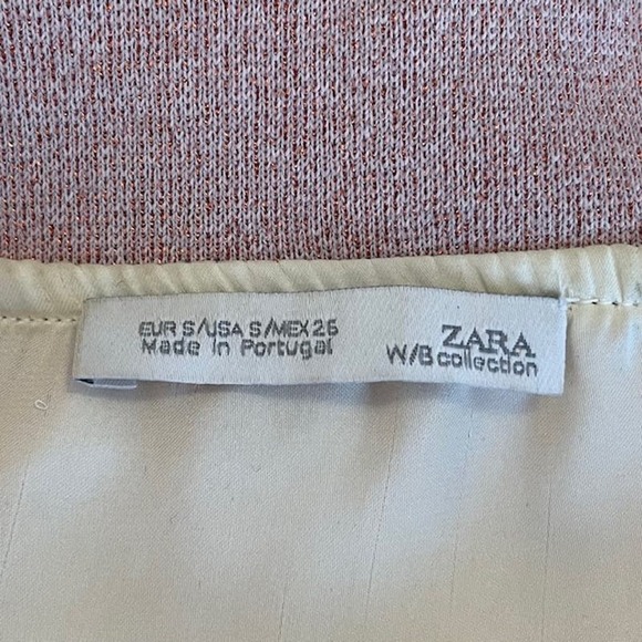 Zara W/B Collection satinn women's watercolor bomber jacket. - Picture 7 of 9